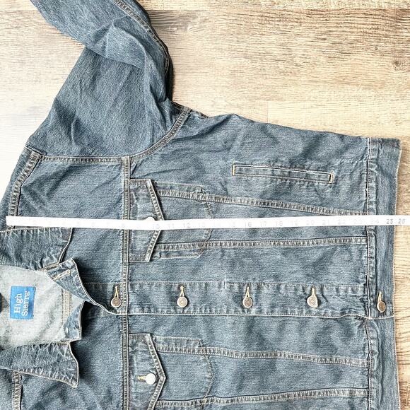 High Sierra Mens Size Large 100% Cotton Button Front Pockets Denim Jean Jacket - Picture 9 of 10